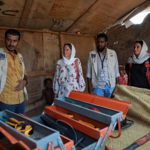 Visit of the European Union Mission to Yemen to the projects implemented by the Horizon Foundation for Development